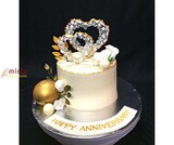 Heart Geode Anniversary Cake