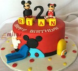 Riyan's Mickey Theme Cake