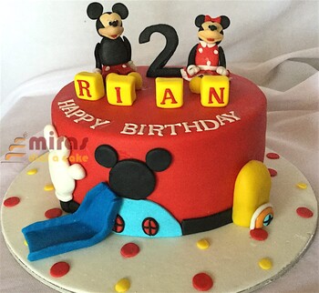 Riyan's Mickey Theme Cake