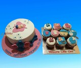 Baby Shower Desert Table (1 kg cake , 10 Cupcakes )