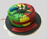 Friendly Smoke Birthday Cake