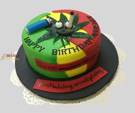 Friendly Smoke Birthday Cake