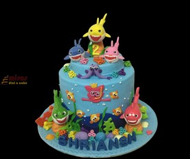 baby Shark 2nd Birthday Cake