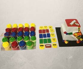 5th Lego Desert Table (2.5kg cake , 10 Cupcakes, 10 Cookies)