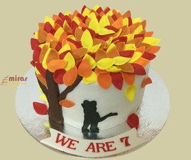 7th Wedding Anniversary cake