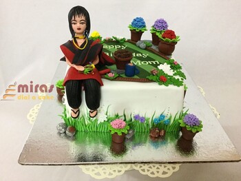 Gardening theme Birthday Cake