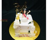 Fresh Cream Bachelorette Cake