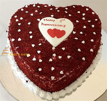 Hearts Anniversary Cake