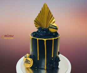 Gold  Palm  Buttercream Cake