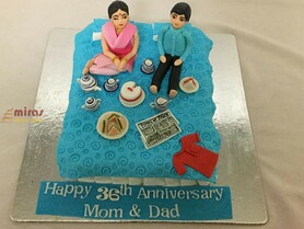 Mom and Dad Anniversary Cake