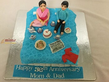 Mom and Dad Anniversary Cake