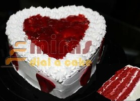 Red Velvet Heart Cake