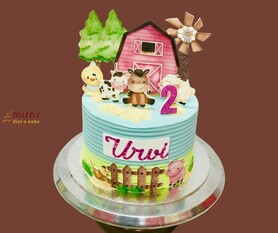 Barnyard Animal Themed Cake