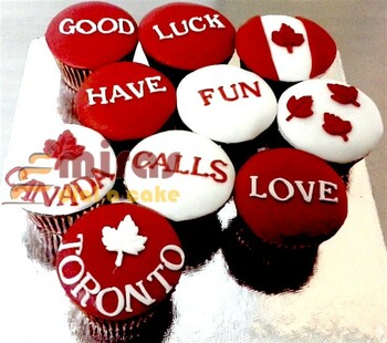BonVoyage Canada CupCakes- Set of 10