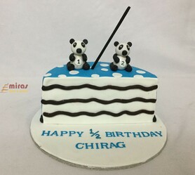 Half Birthday Cake Panda theme