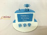 Half Birthday Cake Elephant theme