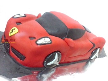 Sculpted Ferrari Car Cake