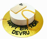 Gold Phone Birthday Cake