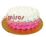 Pink & White smash Cake