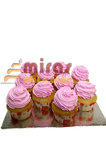 Baby Pink swirl Cupcakes  (10 cupcakes)