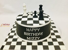 Mizzy's Chess  Board Birthday Cake