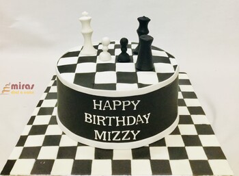 Mizzy's Chess  Board Birthday Cake