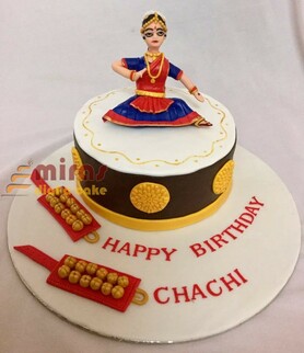 Chachi's Bharatnatyam Birthday cake