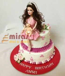 Beautiful  Mama Barbie Birthday Cake