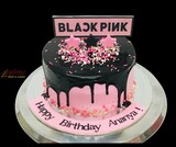 Birthday Cake Black and Pink