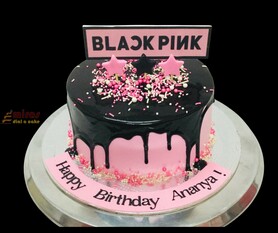 Birthday Cake Black and Pink