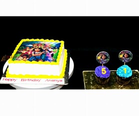 Fresh Cream Encanto Birthday Cake  (2  Cupcakes)