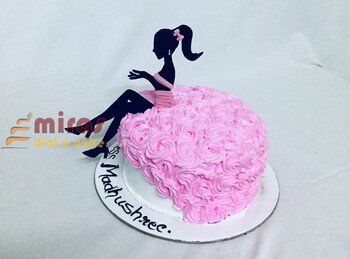 Lady silhouette Birthday cake for HER