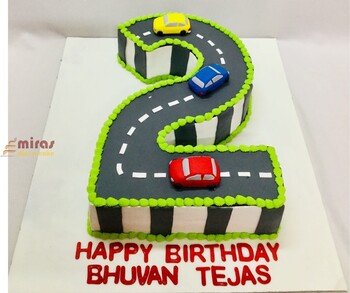Road Number 2 Birthday Cake