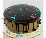 Pink or Blue Baby Shower Chocolate  cake