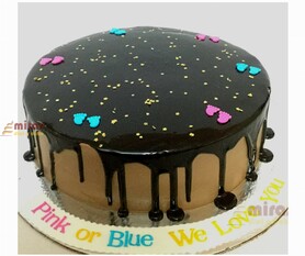 Pink or Blue Baby Shower Chocolate  cake
