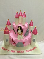 Birthday Cake for Little Princess- Pink Castle Theme