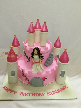 Birthday Cake for Little Princess- Pink Castle Theme