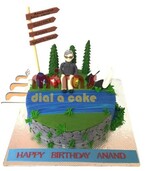 Mountaineering Journey Birthday Cake