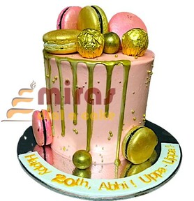 Gold drip with Macaroons