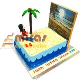 Beach Basking Birthday Cake