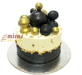 Black and Gold Chocolate Balls  Cake