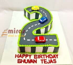 Road Number 2 Birthday Cake