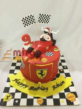 Formula 1 Racing Car Birthday Cake