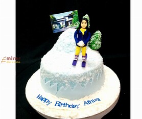 Mountain Snow Birthday Cake