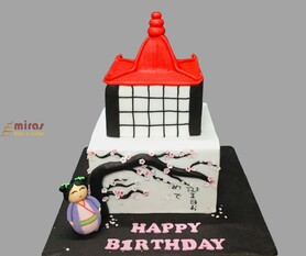 Japanese House Minka Birthday Cake