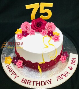 75th Birthday Fresh Cream Flowers