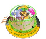 Fresh Cream Animal Birthday Cake