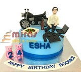 Happy 24th Biker Birthday Cake