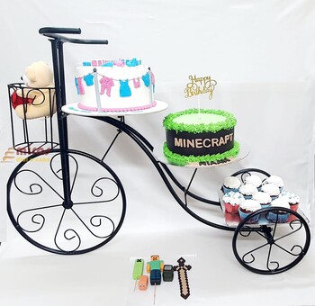 Cake Stand - Metallic Cycle Cake Stand