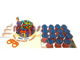 Charaka's Blippi Desert Table (1 kg cake, 15 cupcakes)